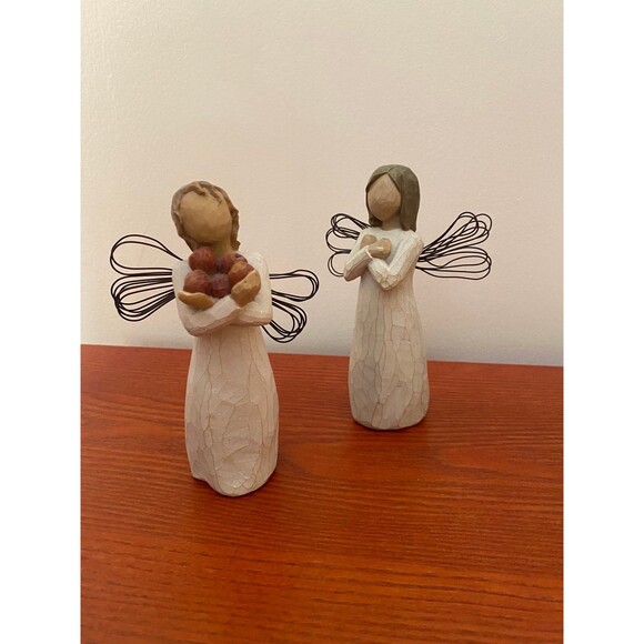 Willow Tree Figurine Set – “Heart of Gold” & “Abundance” Angels - Picture 1 of 7